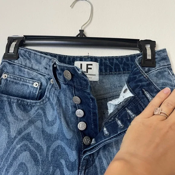 LOVERS AND FRIENDS Reece High Rise Slim Straight ( Amazing psychedelic pattern) - Picture 4 of 10